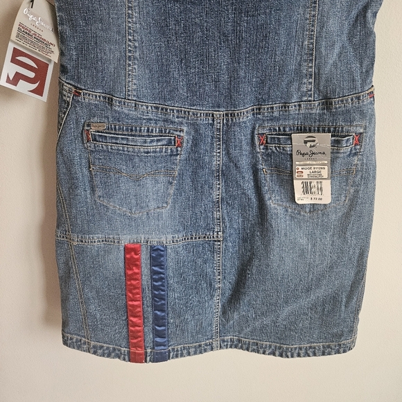 Vintage Pepe Jeans London Y2K Midge Denim Mini Dress NWT - Picture 12 of 12